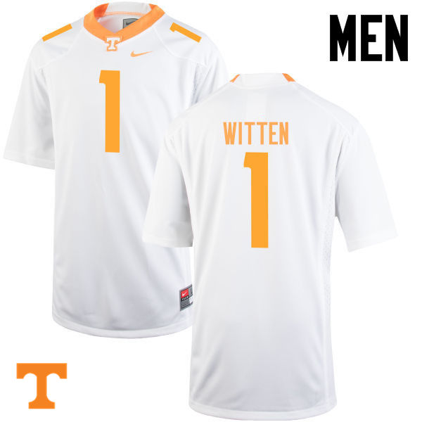 Men #1 Jason Witten Tennessee Volunteers College Football Jerseys-White